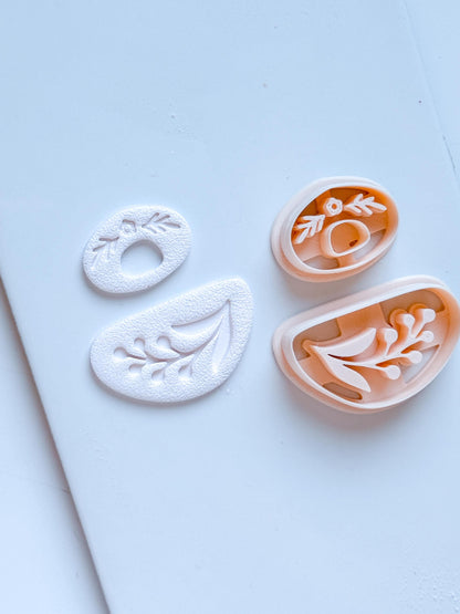 Floral Dangle Earring Polymer Clay Cutter Set Jewelry Making Tools