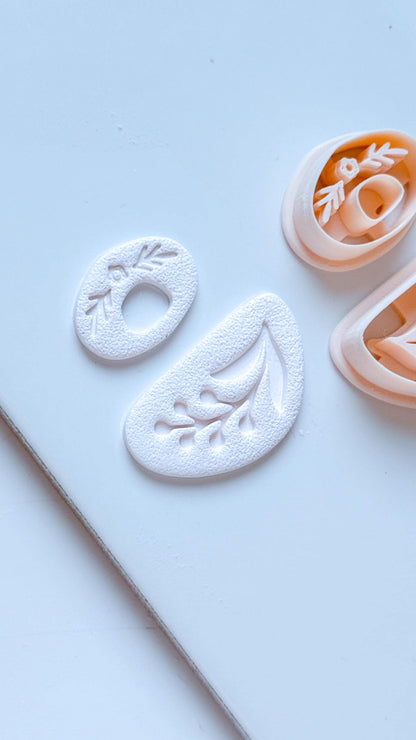 Floral Dangle Earring Polymer Clay Cutter Set Jewelry Making Tools