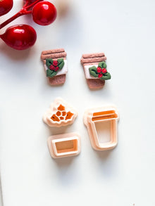 Christmas Coffee Cup Clay Cutter Set – Holiday Earring Tool