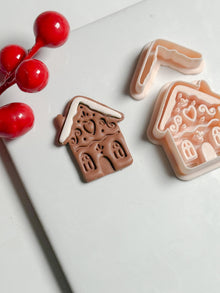Gingerbread House Clay Cutter – Christmas Polymer Clay Earring and Ornament Tool