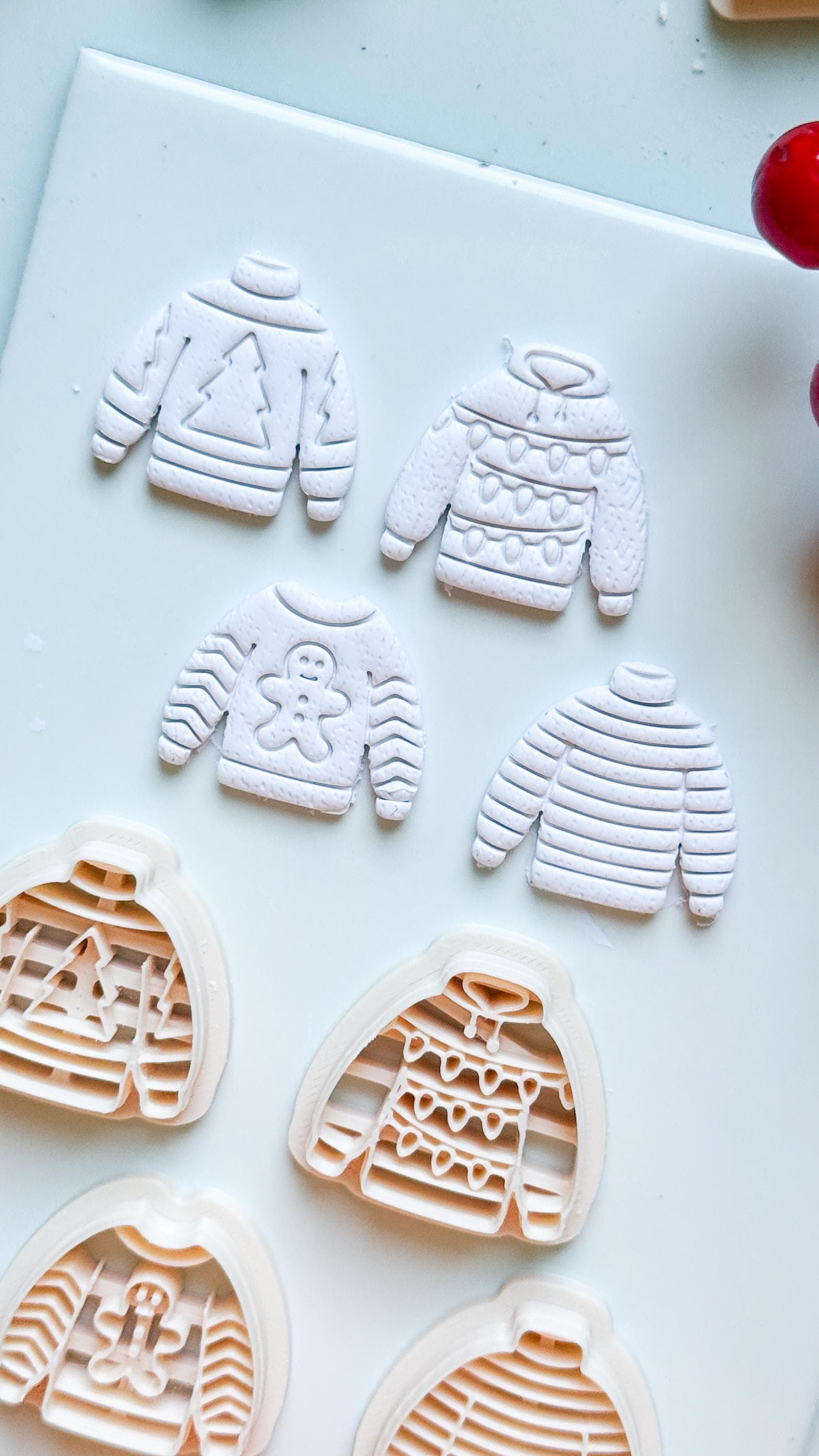 Christmas Sweater Clay Cutters: Holiday Earring Cutters for Polymer Clay