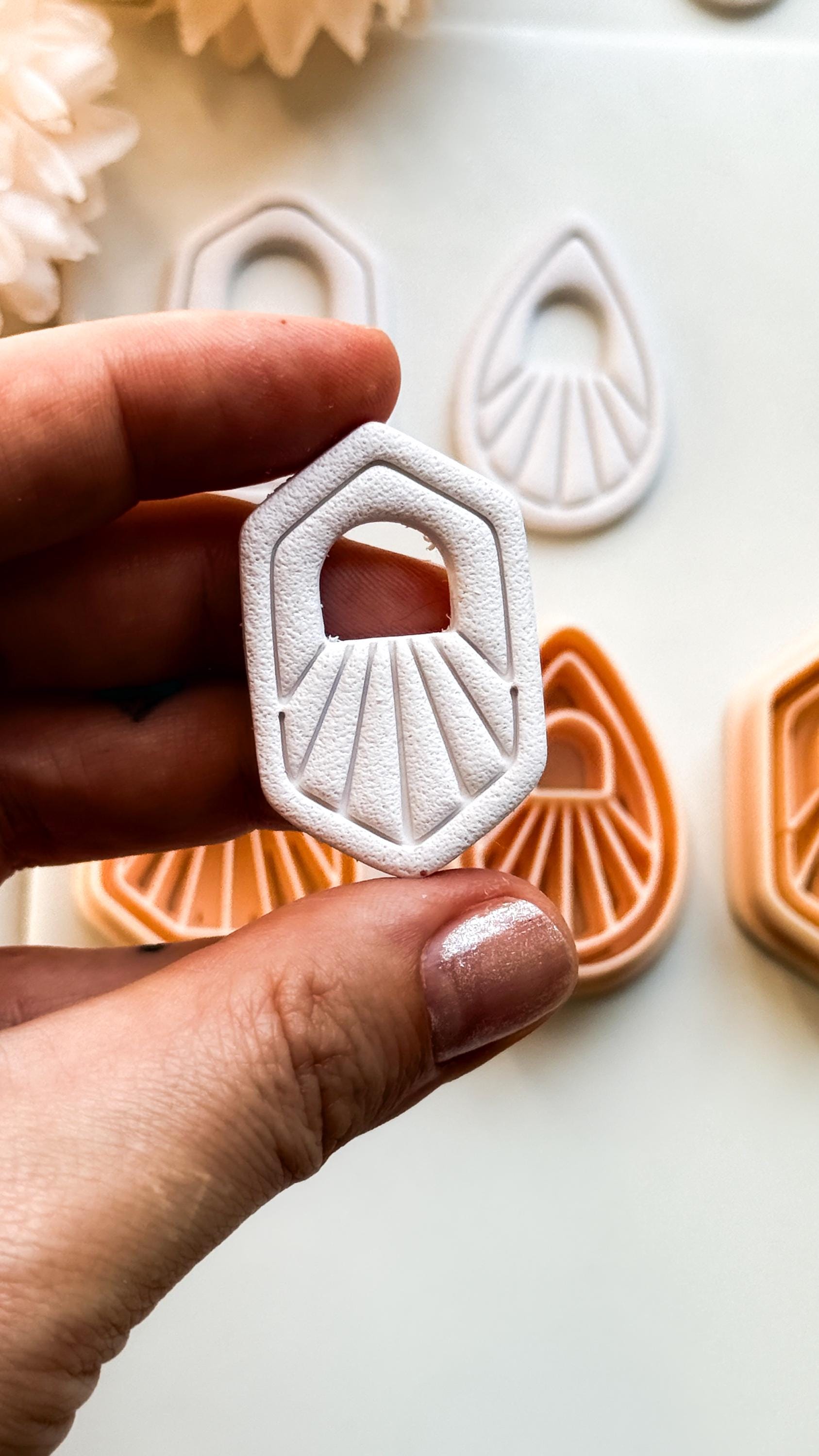 Solflare Polymer Clay Cutters: Sunburst Shapes for Earrings & Jewelry