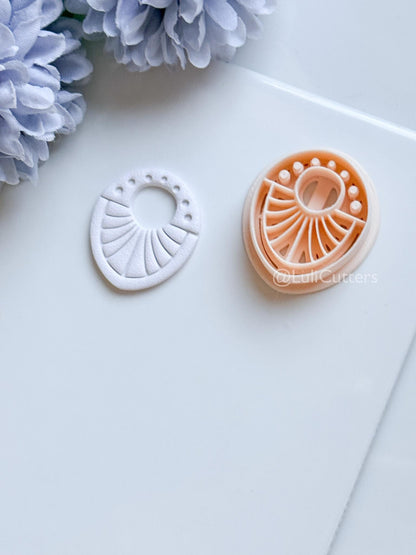 Arla Beam Polymer Clay Cutter: Radiant Arc Design for Earrings