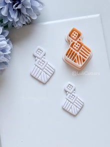 Alba Wren Polymer Clay Cutter: Geometric Ray Design for Earrings