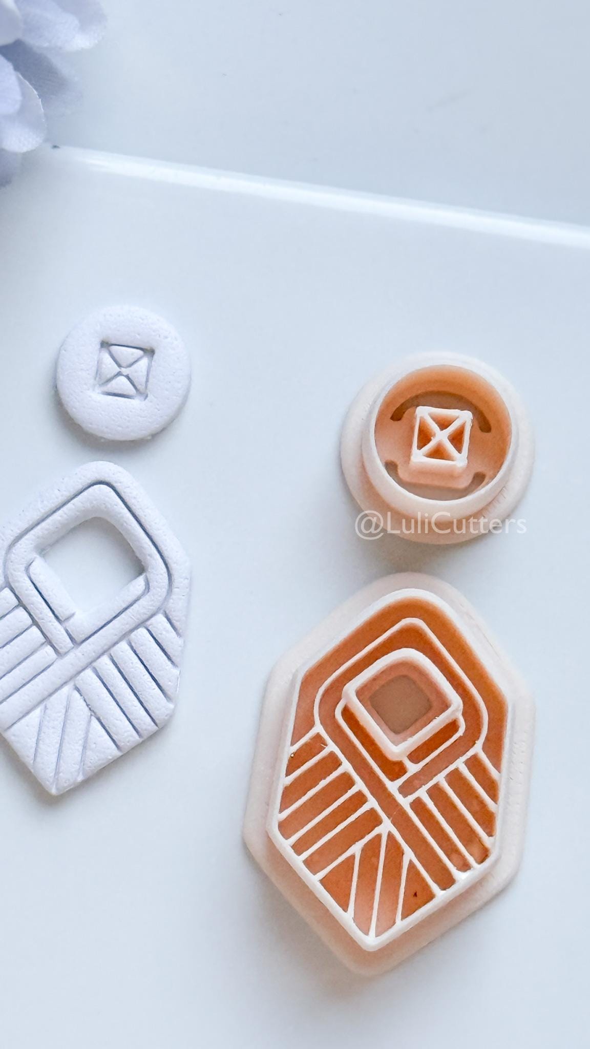 Bound Liora Polymer Clay Cutter: Interwoven Geometric Design for Earrings