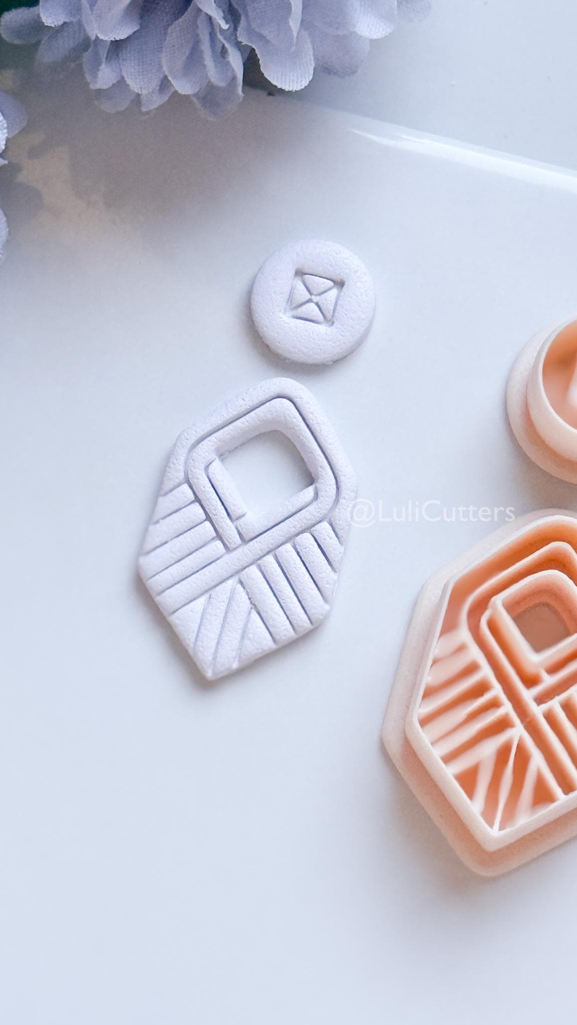 Bound Liora Polymer Clay Cutter: Interwoven Geometric Design for Earrings