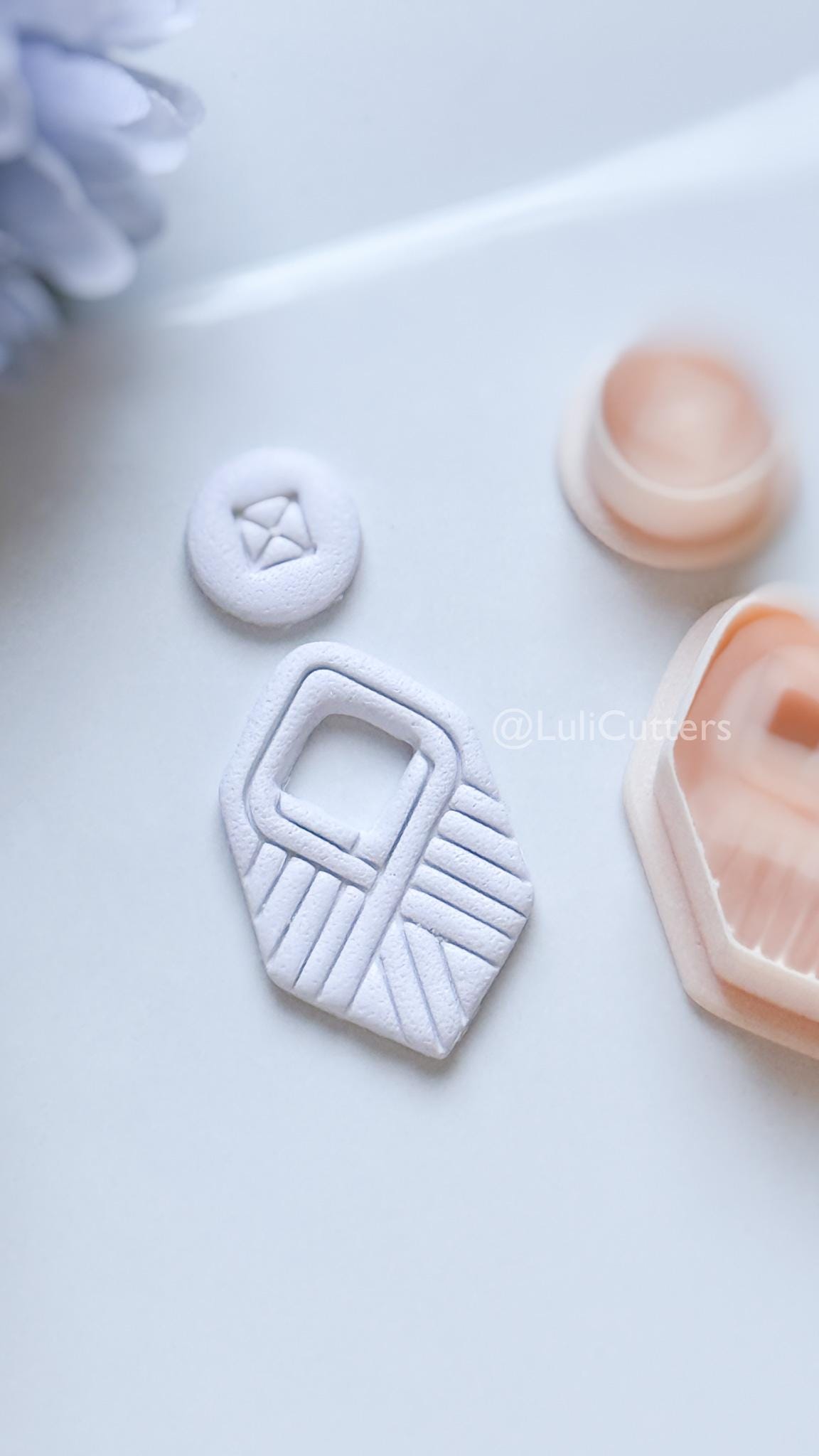 Bound Liora Polymer Clay Cutter: Interwoven Geometric Design for Earrings