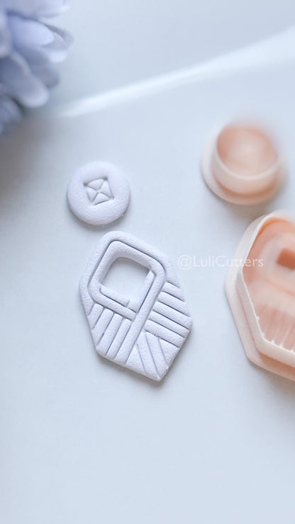 Bound Liora Polymer Clay Cutter: Interwoven Geometric Design for Earrings