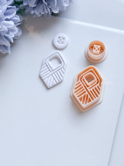 Bound Liora Polymer Clay Cutter: Interwoven Geometric Design for Earrings