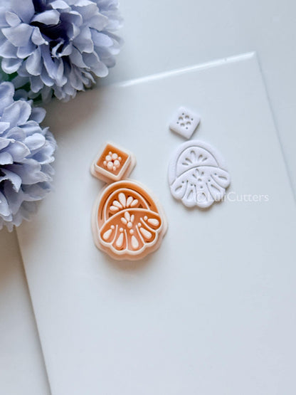 Aveline Petal Polymer Clay Cutter: Floral Teardrop for Earrings