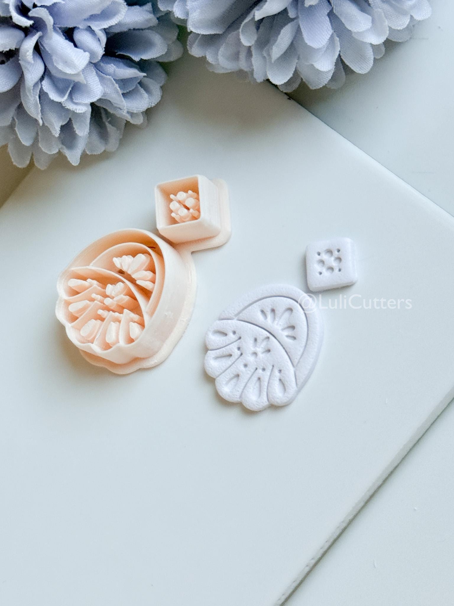 Aveline Petal Polymer Clay Cutter: Floral Teardrop for Earrings