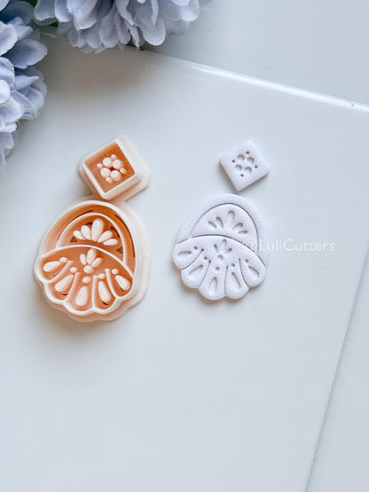 Aveline Petal Polymer Clay Cutter: Floral Teardrop for Earrings