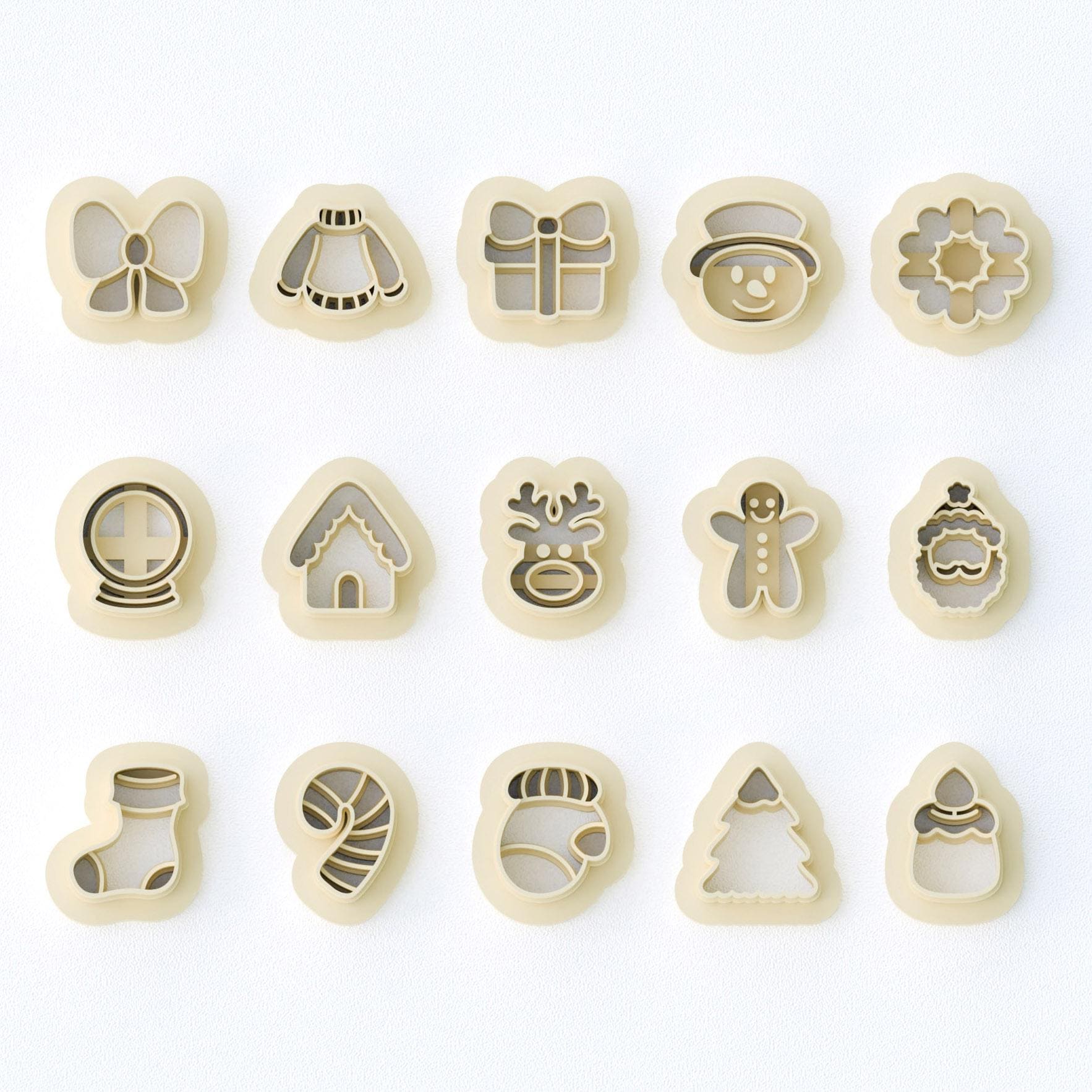 Holly Minis Stud Cutters: Polymer Clay Earring Cutters