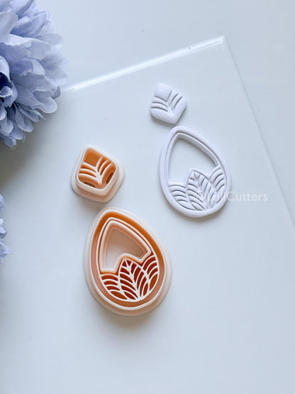 Terra Mae Polymer Clay Cutter: Layered Teardrop for Earrings