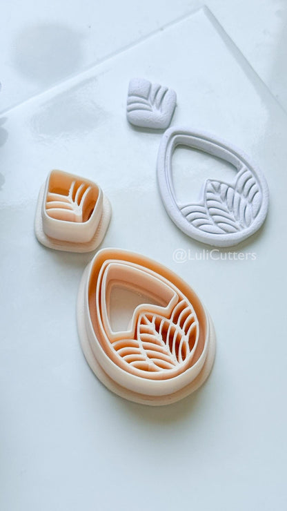 Terra Mae Polymer Clay Cutter: Layered Teardrop for Earrings
