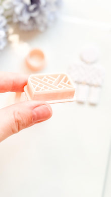 Linebound Polymer Clay Cutter: Geometric Linework Design for Earrings