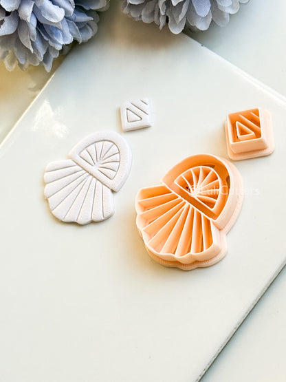 Celia Fern Polymer Clay Cutter: Radiant Fan Design for Earrings