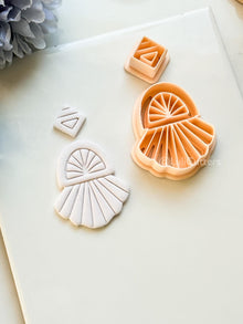 Celia Fern Polymer Clay Cutter: Radiant Fan Design for Earrings