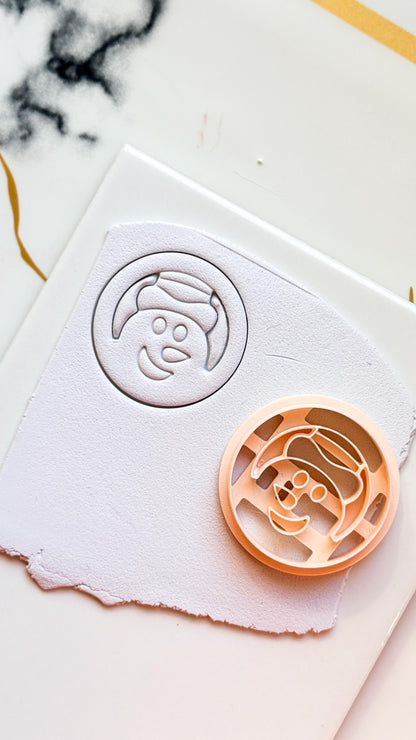 Snowman Face Clay Cutter: Christmas Polymer Clay Tool