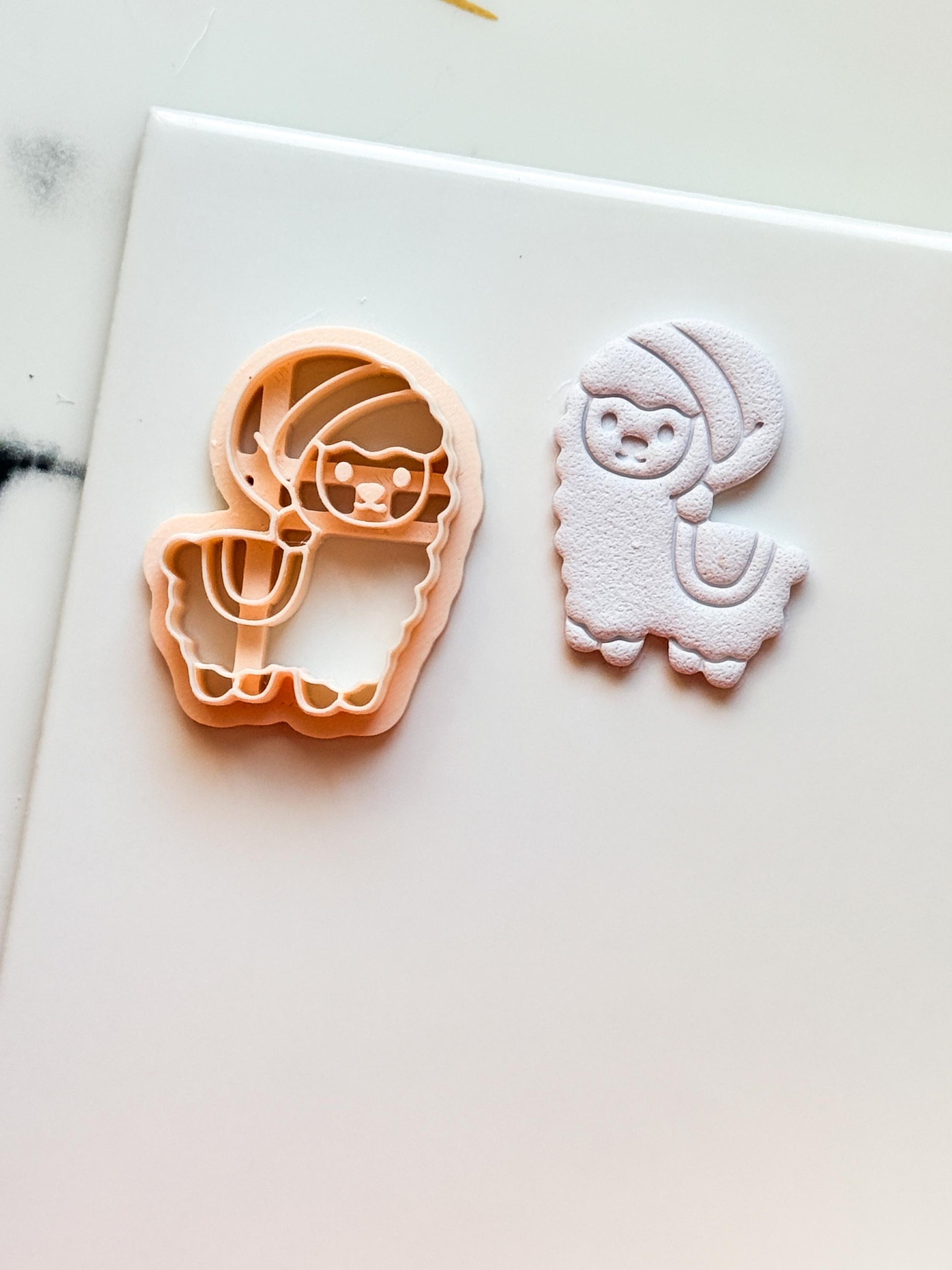 Christmas Llama Clay Cutter: Festive Polymer Clay Tool