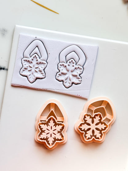 Snowflake Earring Clay Cutters: Christmas Polymer Clay Tool