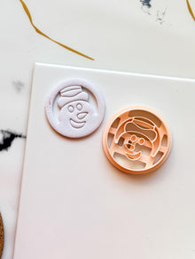 Snowman Face Clay Cutter: Christmas Polymer Clay Tool