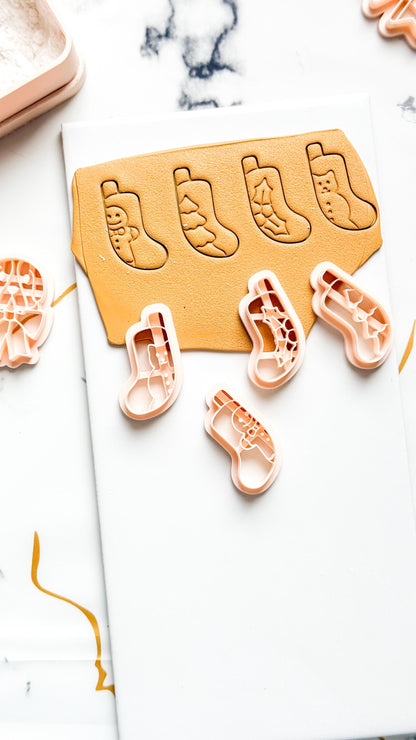 Christmas Stocking Clay Cutters: Holiday Polymer Clay Tools