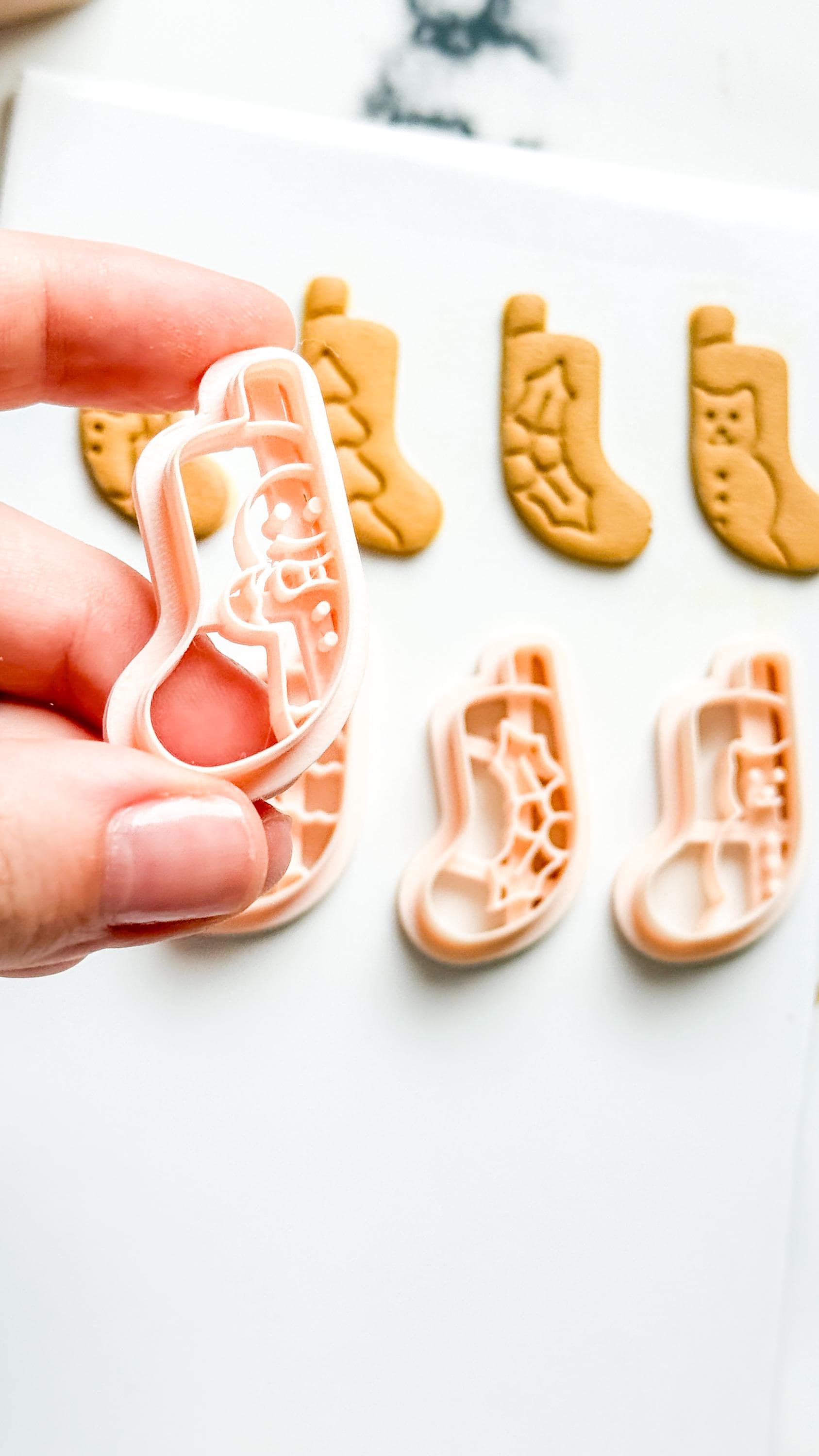 Christmas Stocking Clay Cutters: Holiday Polymer Clay Tools