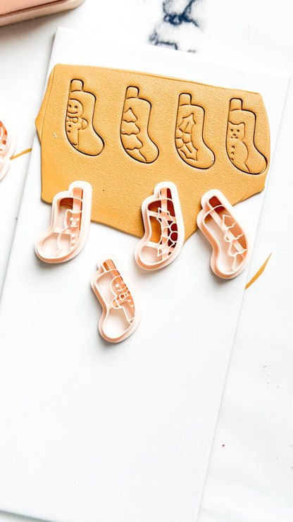 Christmas Stocking Clay Cutters: Holiday Polymer Clay Tools