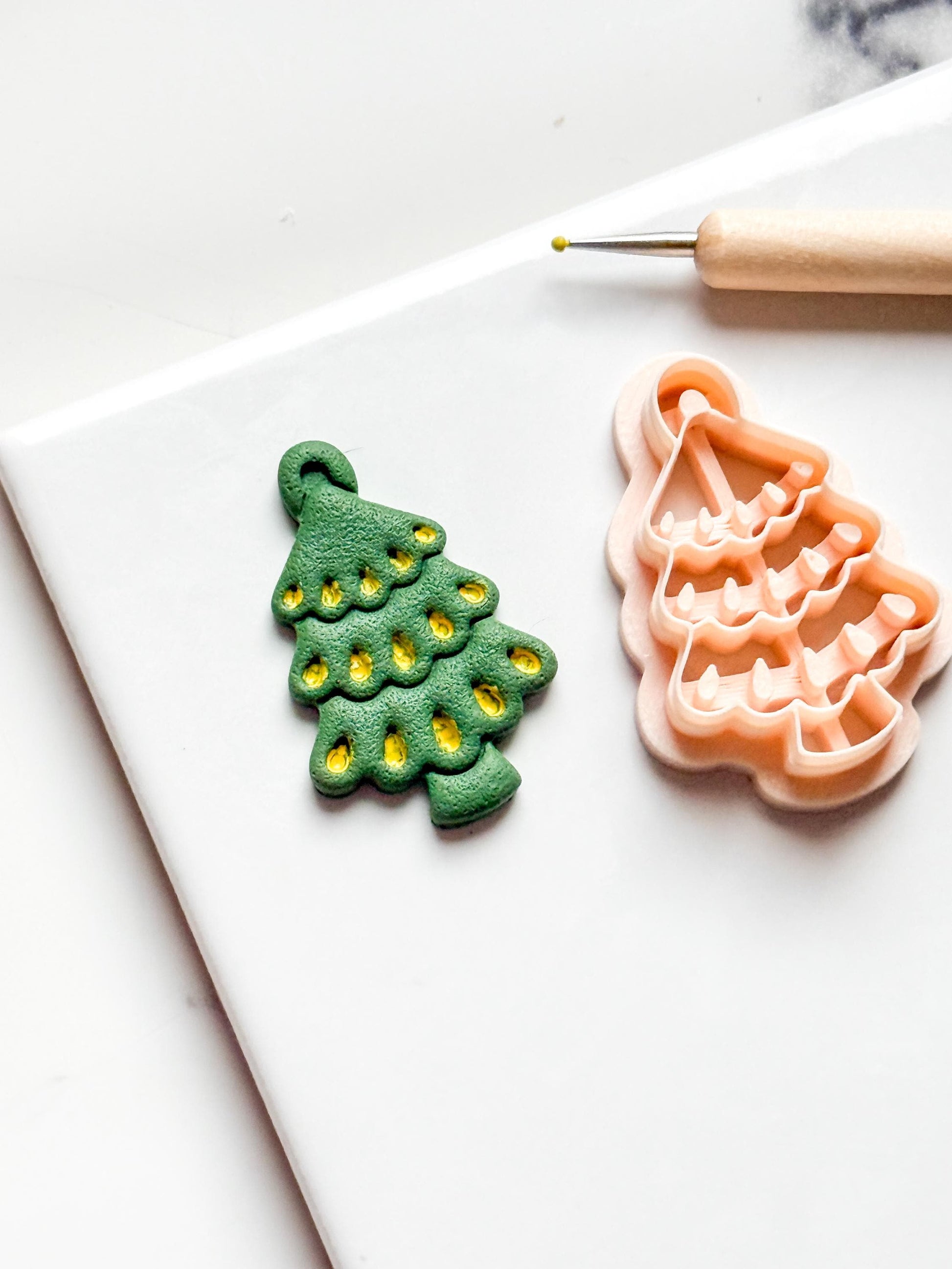 Christmas Tree Clay Cutter: Holiday Polymer Clay Tool