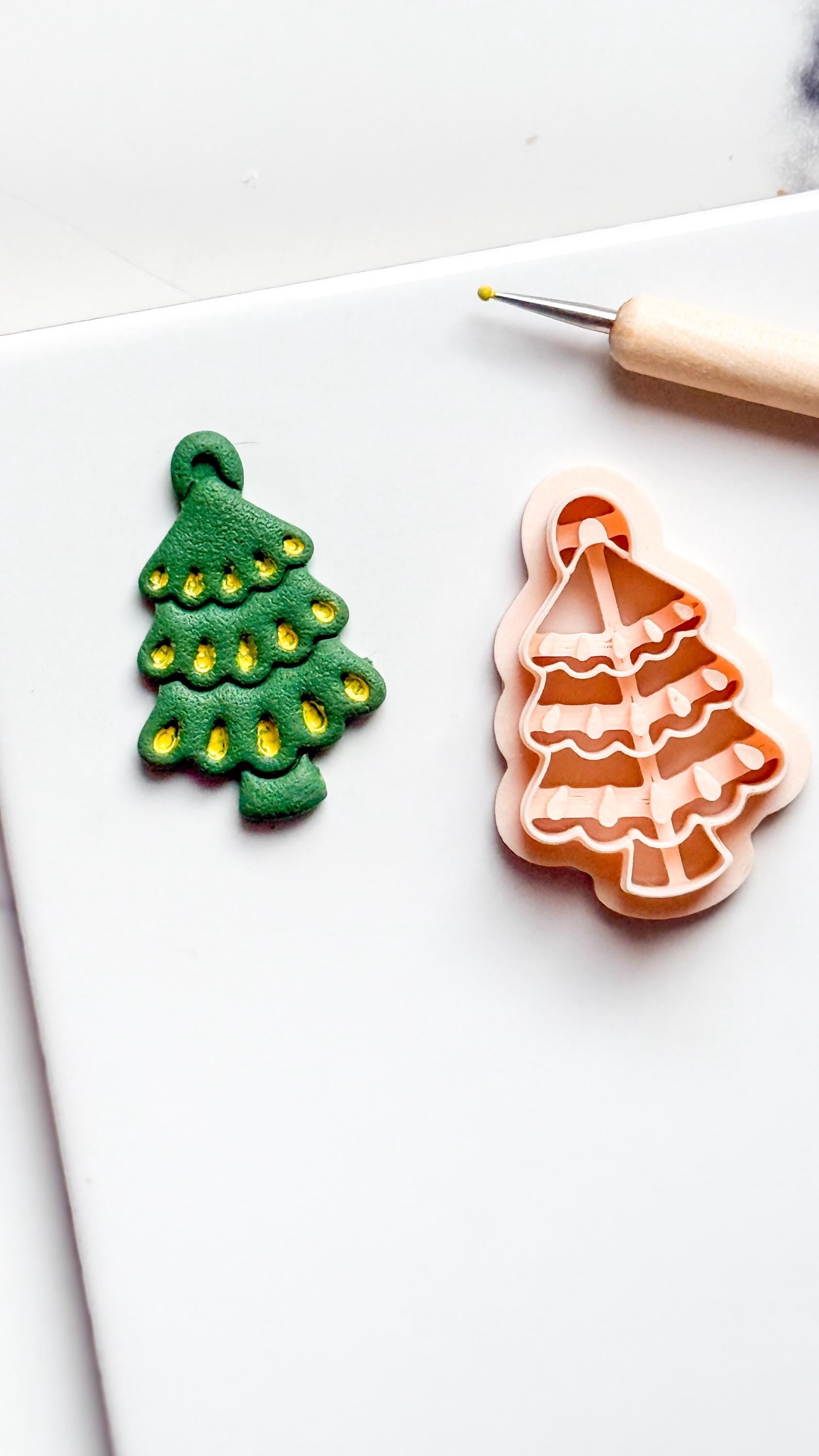 Christmas Tree Clay Cutter: Holiday Polymer Clay Tool