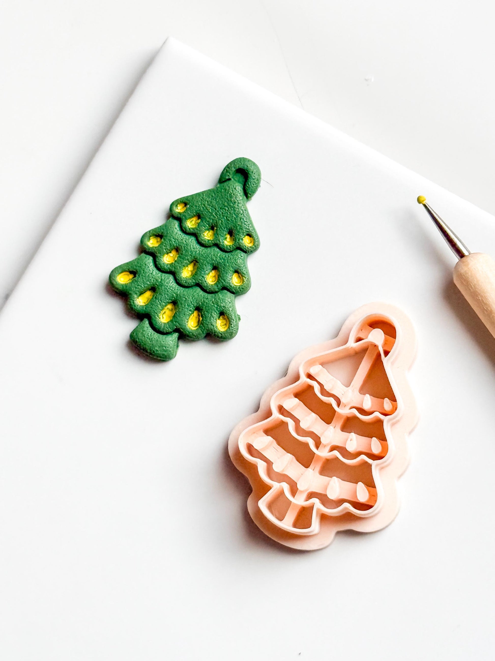 Christmas Tree Clay Cutter: Holiday Polymer Clay Tool