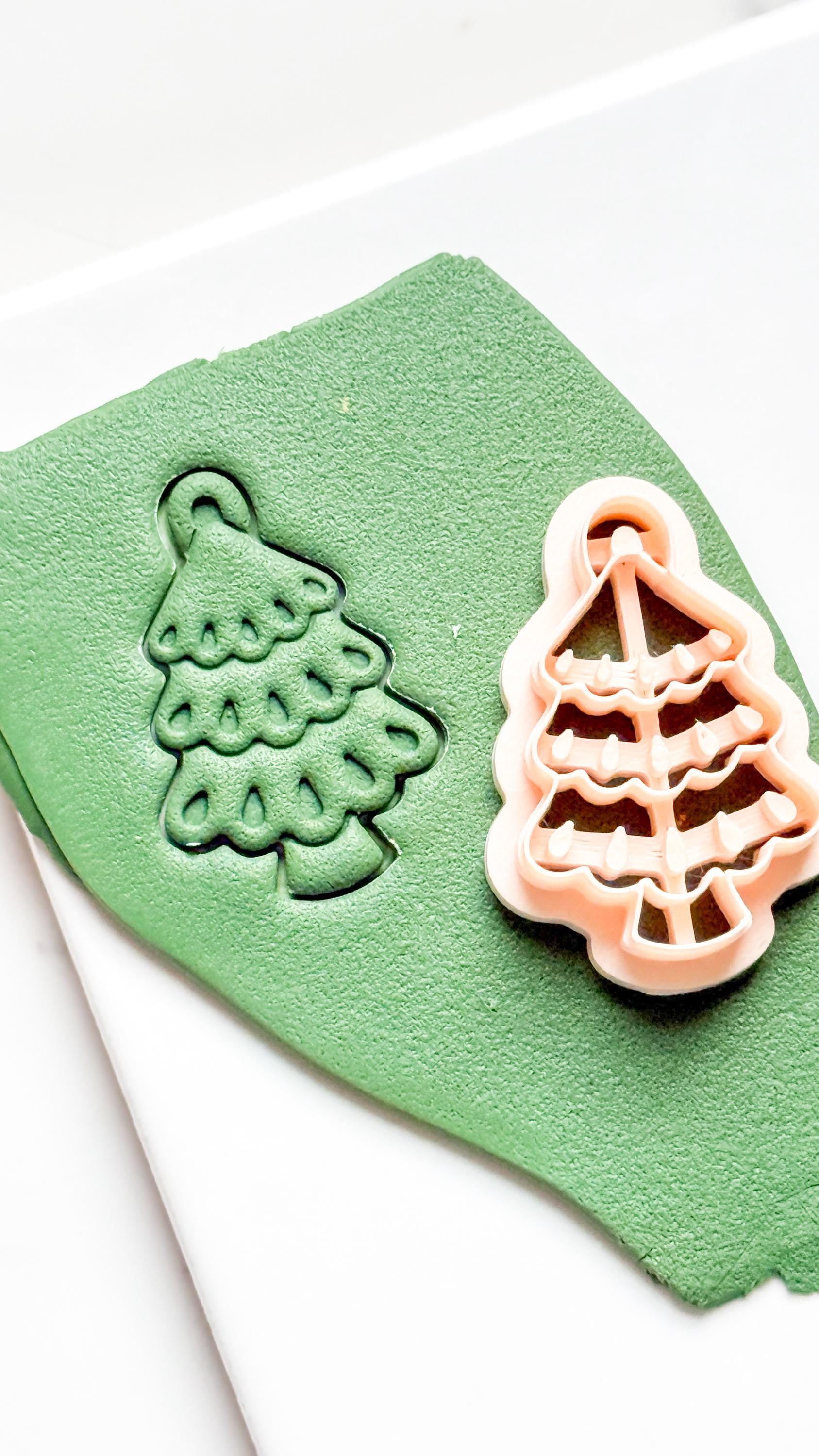 Christmas Tree Clay Cutter: Holiday Polymer Clay Tool