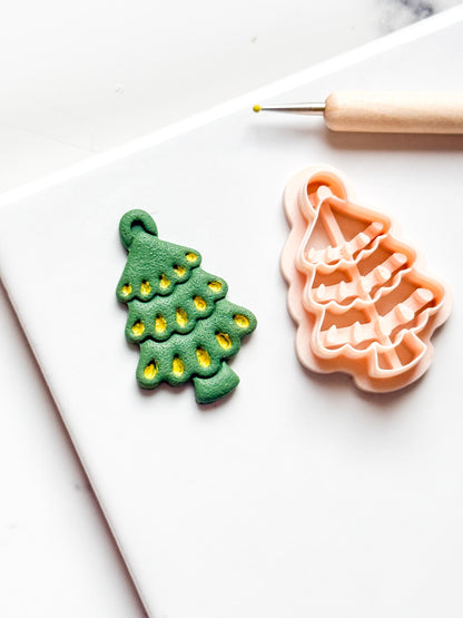 Christmas Tree Clay Cutter: Holiday Polymer Clay Tool