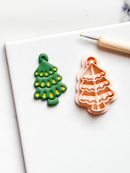 Christmas Tree Clay Cutter: Holiday Polymer Clay Tool