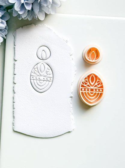 Savanna Oval Clay Cutter Set: Geometric Tribal Polymer Clay Tools