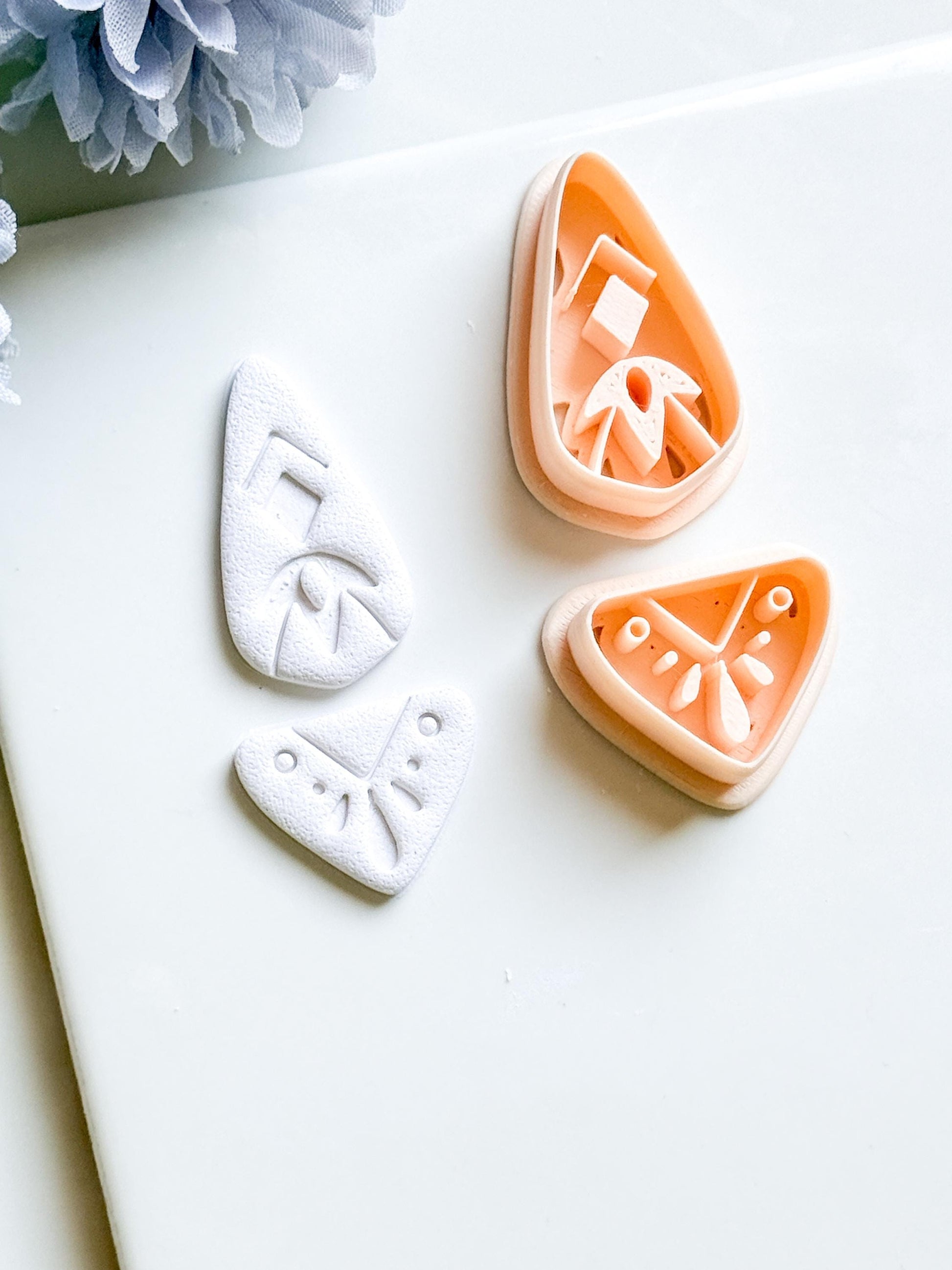 Savanna Drop Clay Cutter Set: Tribal Arrowhead Polymer Clay Tools