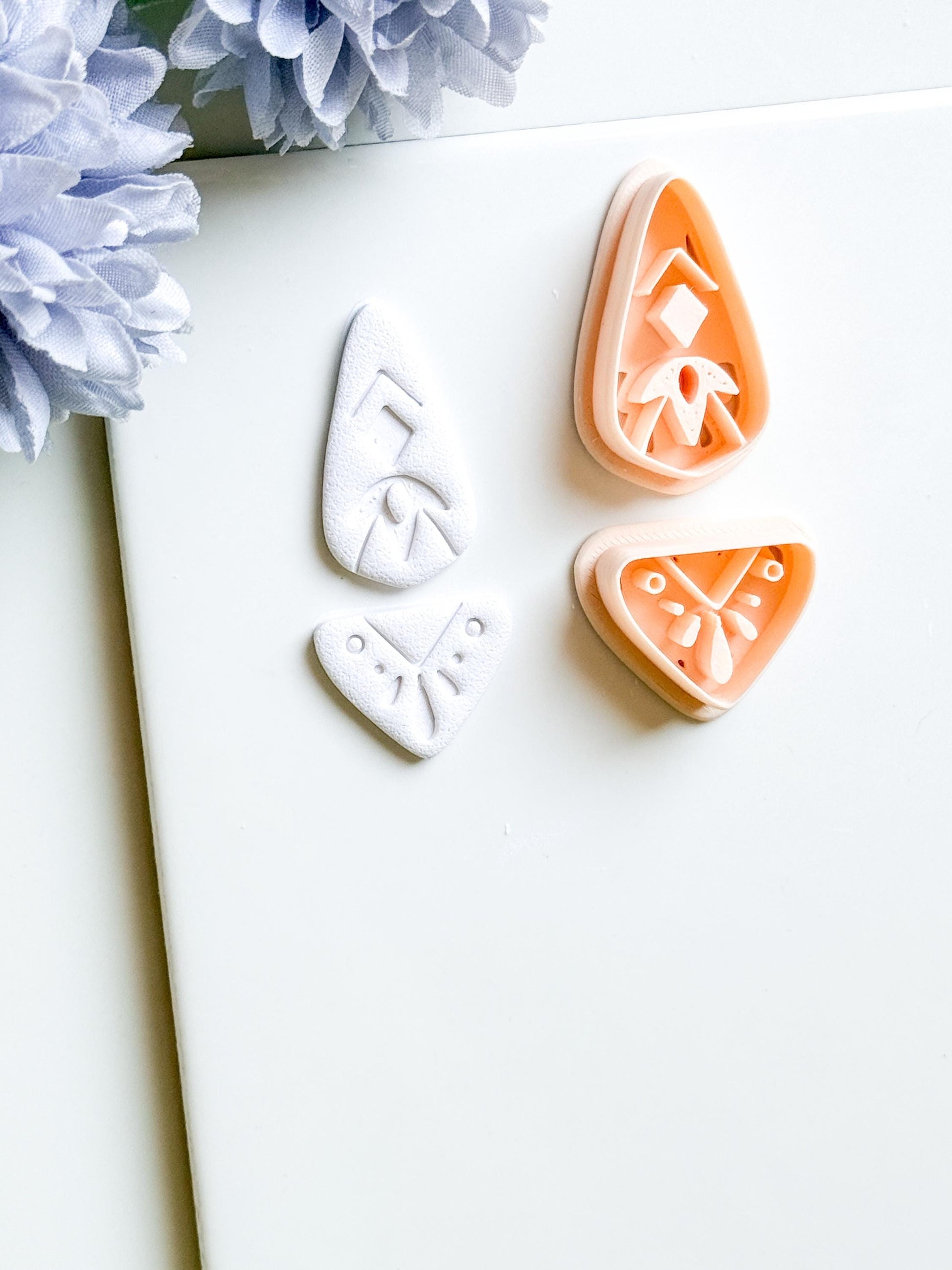 Savanna Drop Clay Cutter Set: Tribal Arrowhead Polymer Clay Tools