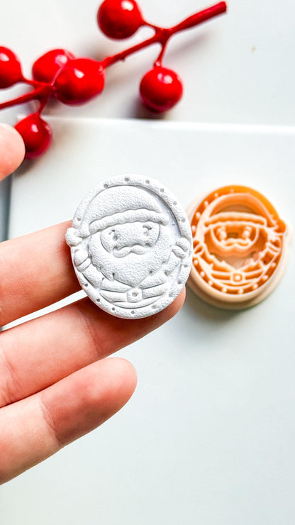 Jolly Santa Clay Cutter: Christmas Polymer Clay Tool