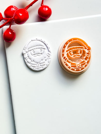 Jolly Santa Clay Cutter: Christmas Polymer Clay Tool