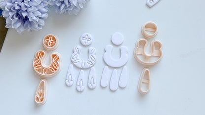 Bare & Bloom Clay Cutter Set: Floral and Plain U Shapes