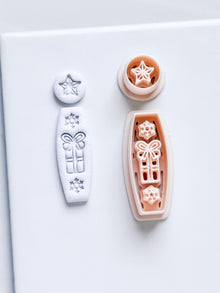 Merry Drop Clay Cutter – Christmas Gift, Star & Snowflake Earring Design