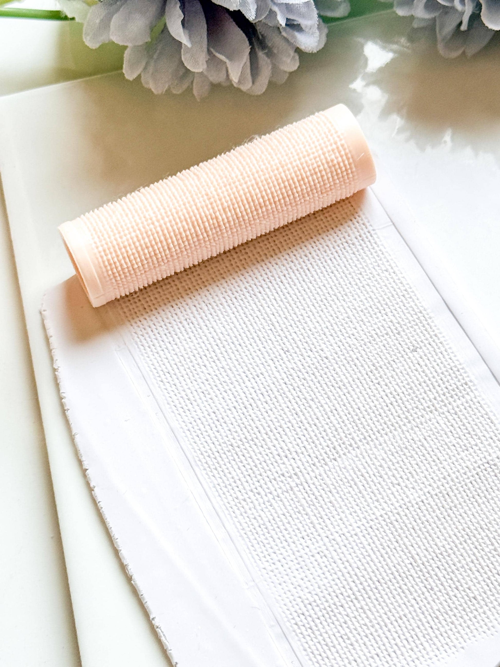 Fine Knit Embossing Roller – Linen Texture Roller for Polymer Clay