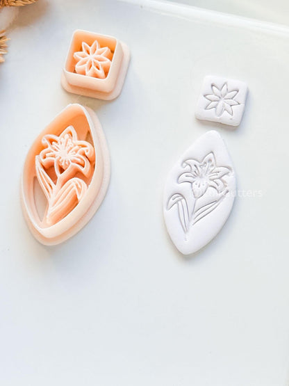 Wild Lilly Clay Cutter: Floral Drop Design