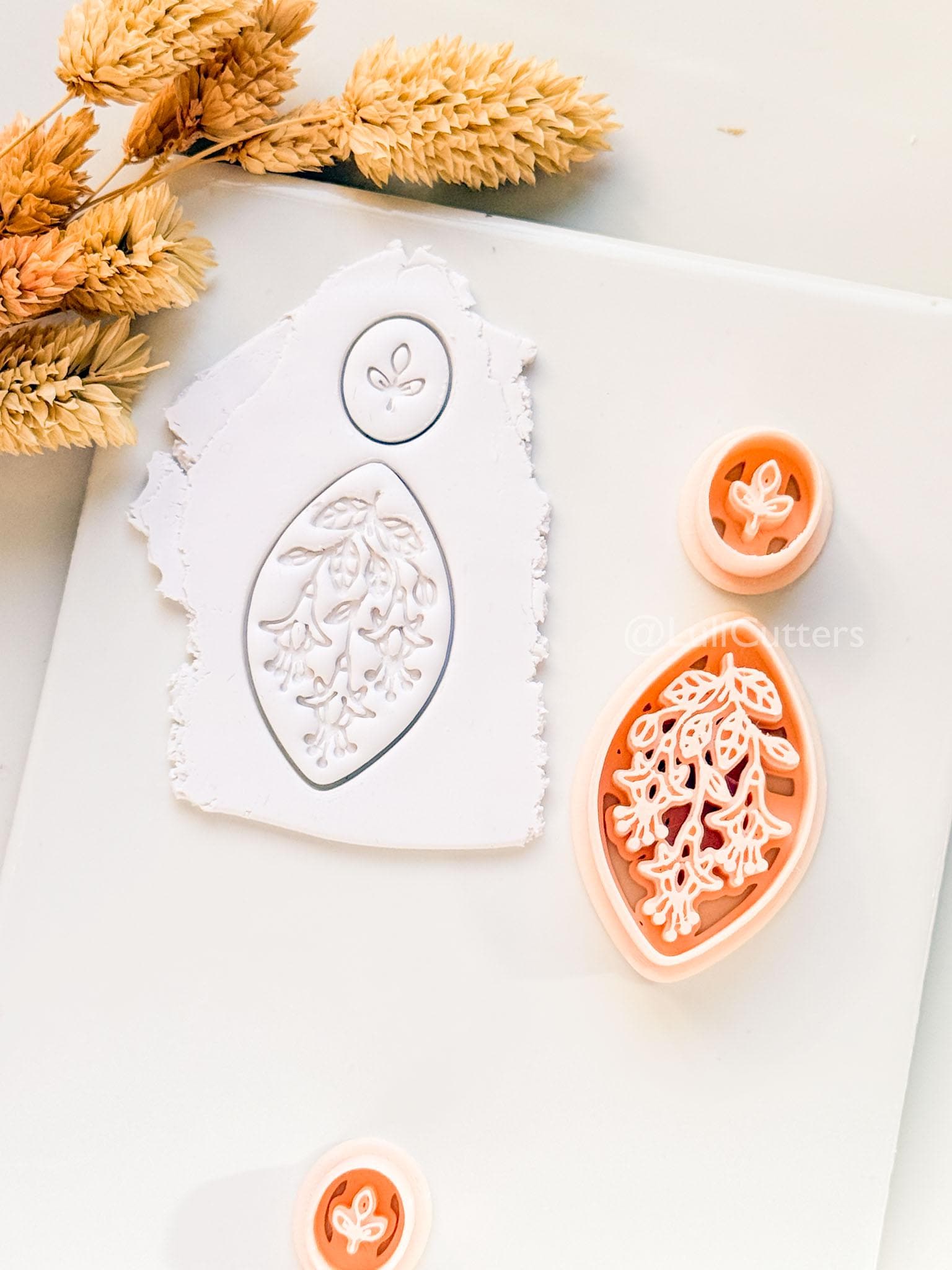 Lilly of the Valley Clay Cutter: Layered Floral Drop Design