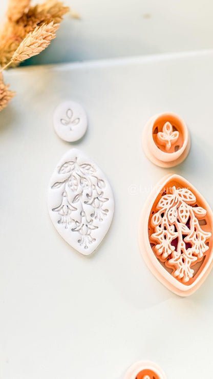 Lilly of the Valley Clay Cutter: Layered Floral Drop Design
