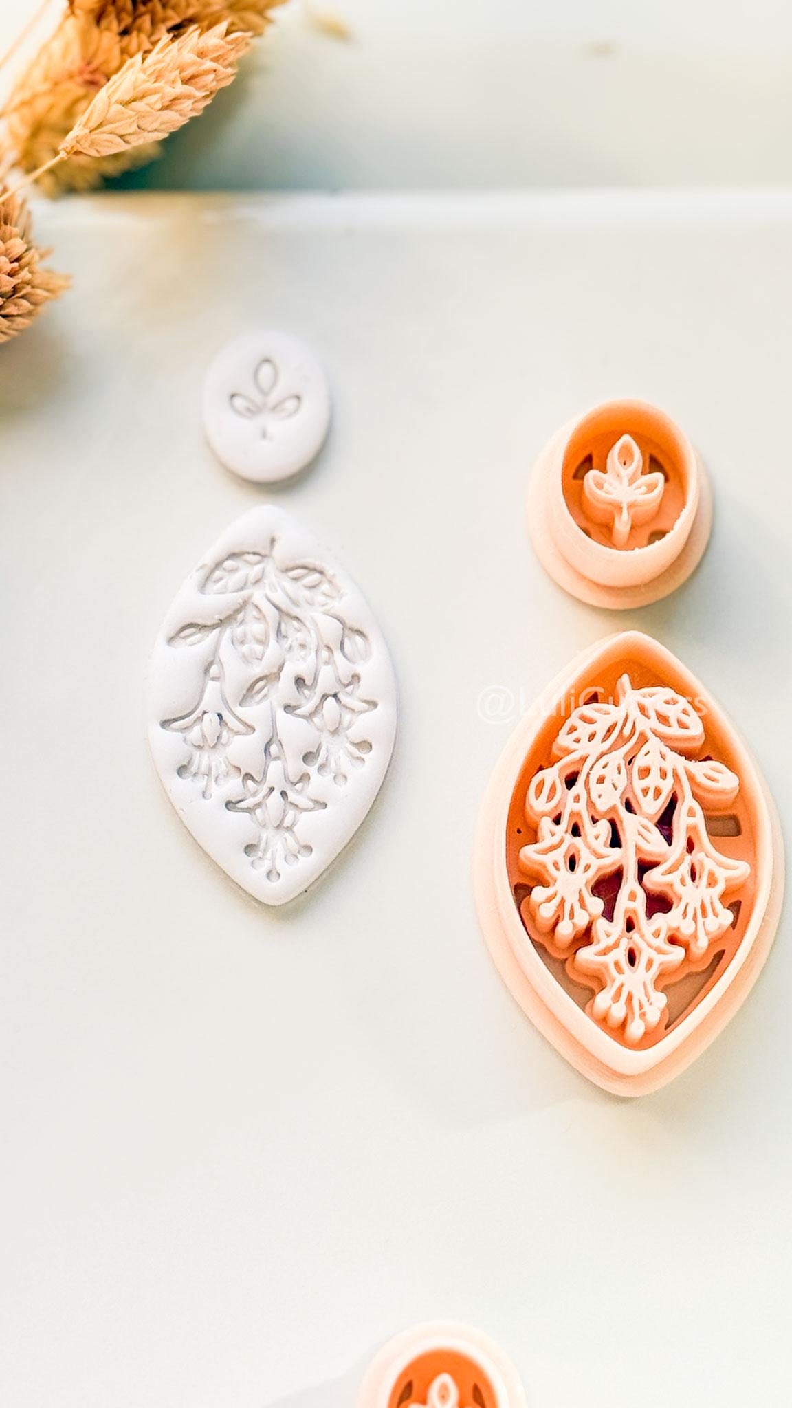 Lilly of the Valley Clay Cutter: Layered Floral Drop Design