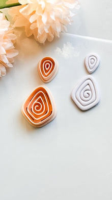 Swirlstone Polymer Clay Cutter: Organic Spiral for Earrings
