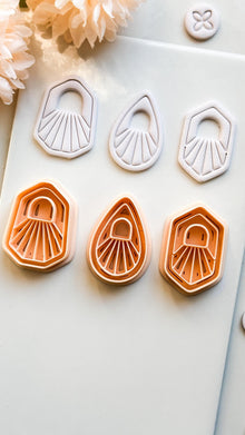 Solflare Polymer Clay Cutters: Sunburst Shapes for Earrings & Jewelry