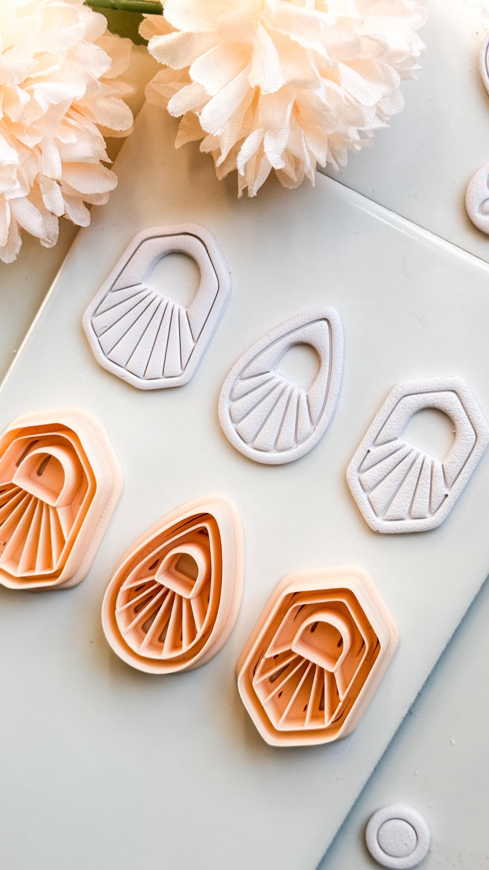 Solflare Polymer Clay Cutters: Sunburst Shapes for Earrings & Jewelry